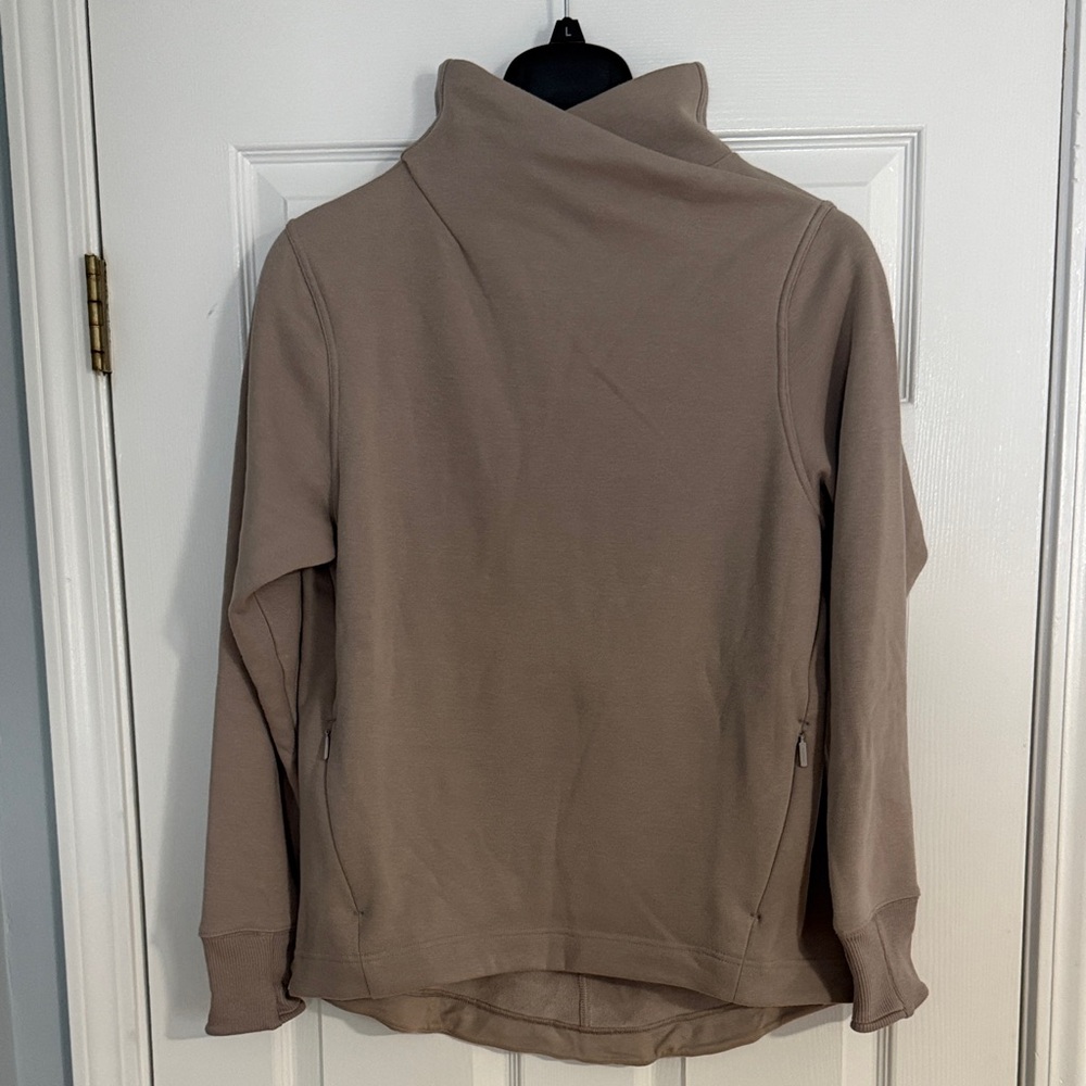 Athleta Cozy Karma Side-Zip Funnel Neck sweatshirt